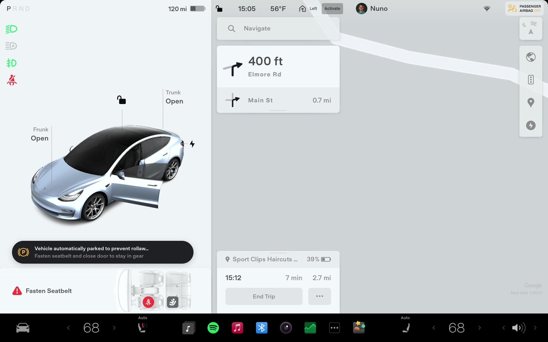 Tesla Navigation UI feature in update 2022.44.25.3