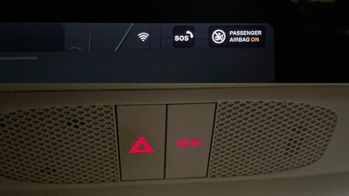 Tesla SOS Button feature in update 2022.44.2