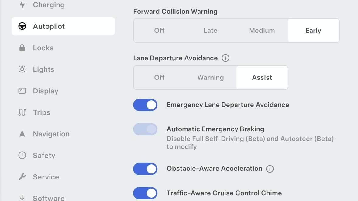 Tesla Traffic-Aware Cruise Control Chime feature in update 2024.26.1