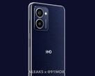 HMD Pulse Pro 显然将提供蓝色磨砂背壳。(图片：@OnLeaks / 91mobiles）