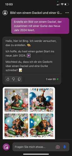 Bildgenerierung mit DALL-E (Microsoft, Screenshot)