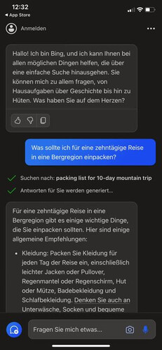 Vielfältige Möglichkeiten der Texterstellung (Microsoft, Screenshot)