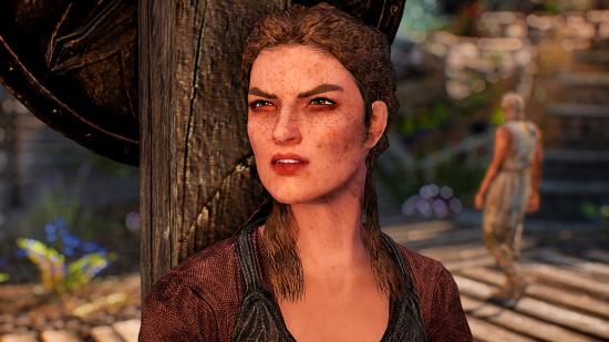 Skyrim mod allows NPC marriage rejections: an NPC glares at the player