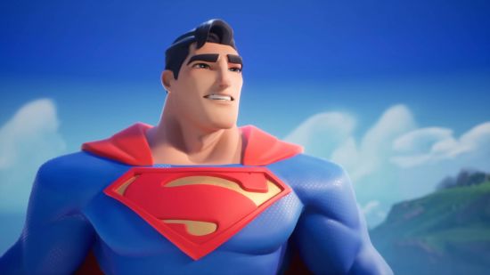 Mulitversus tier list: Superman is grinning into the distance.