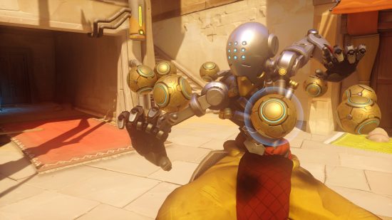 Overwatch 2 characters: a robot with a shiny round head.