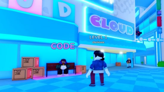 Multiverse Defenders codes can be redeemed at the figure outside the Cloud building