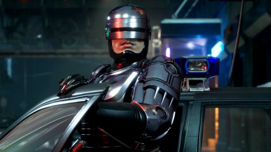 Best FPS games: Robocop stares towards the camera