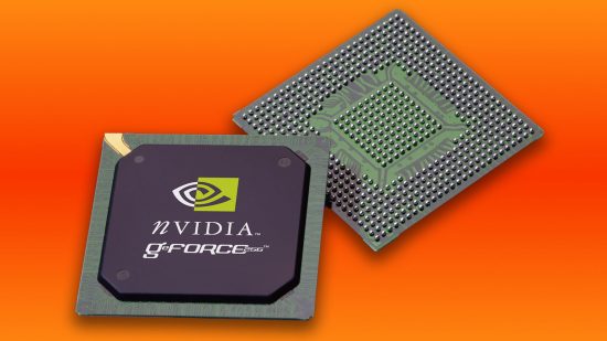 Nvidia GeForce 256 GPU chip front and back