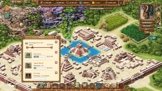 Best laptop games: Tentlan. Image shows a civilization in a screenshot from the game.