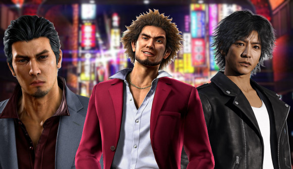 Like a Dragon characters Kiryu, Ichiban and Yagami