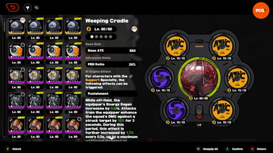 Weeping Cradle, the W-Engine in the best Zenless Zone Zero build 