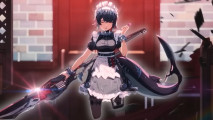 The best ZZZ Ellen build: Ellen wears a maid outfit, wields a shark fin weapon, and has a shark tail