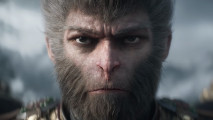 Black Myth Wukong preview: Wukong the Monkey King in close up looking towards the camera.