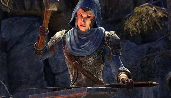 Huge ESO patch adds big new challenges to the MMO’s roguelike mode: A player character indulges in a spot of blacksmithing.