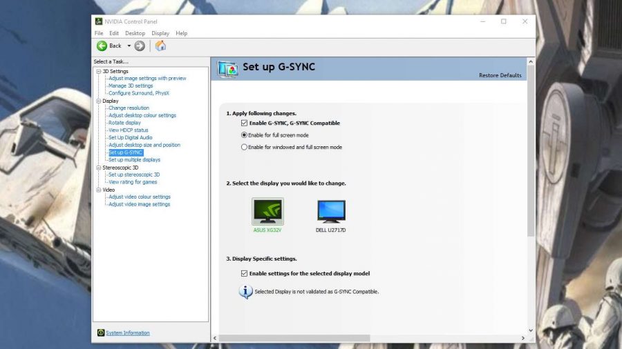 Enable G-Sync Compatible