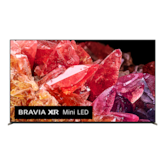 BRAVIA X95K front shot with image of red and orange crystals on screen