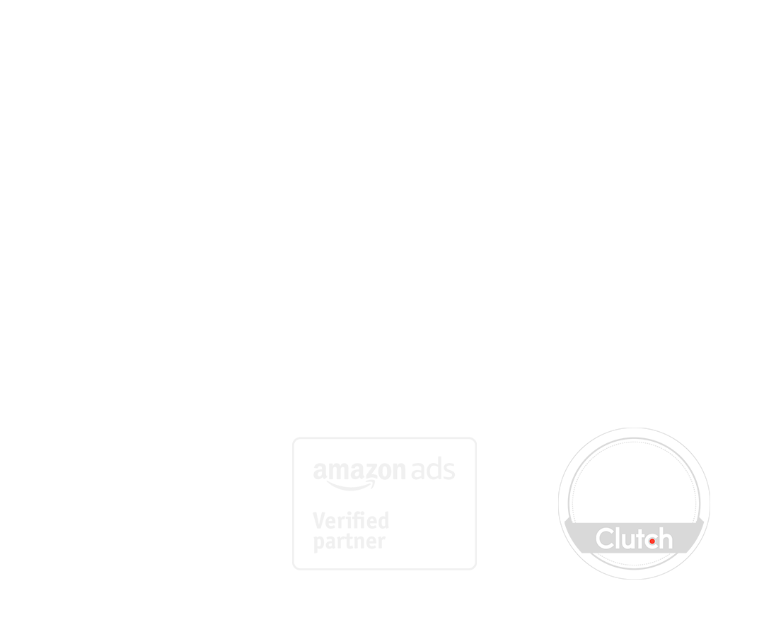 Stella Rising Best-in-Class logos for Agency Spotter, Google Partner, Microsoft Elite Partner, Meta, Ecovadis Sustainability Rating, Amazon Ads, Clutch