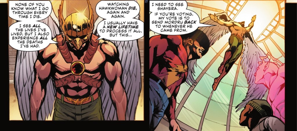 Hawkman discusses deaths in Justice Society of America 10