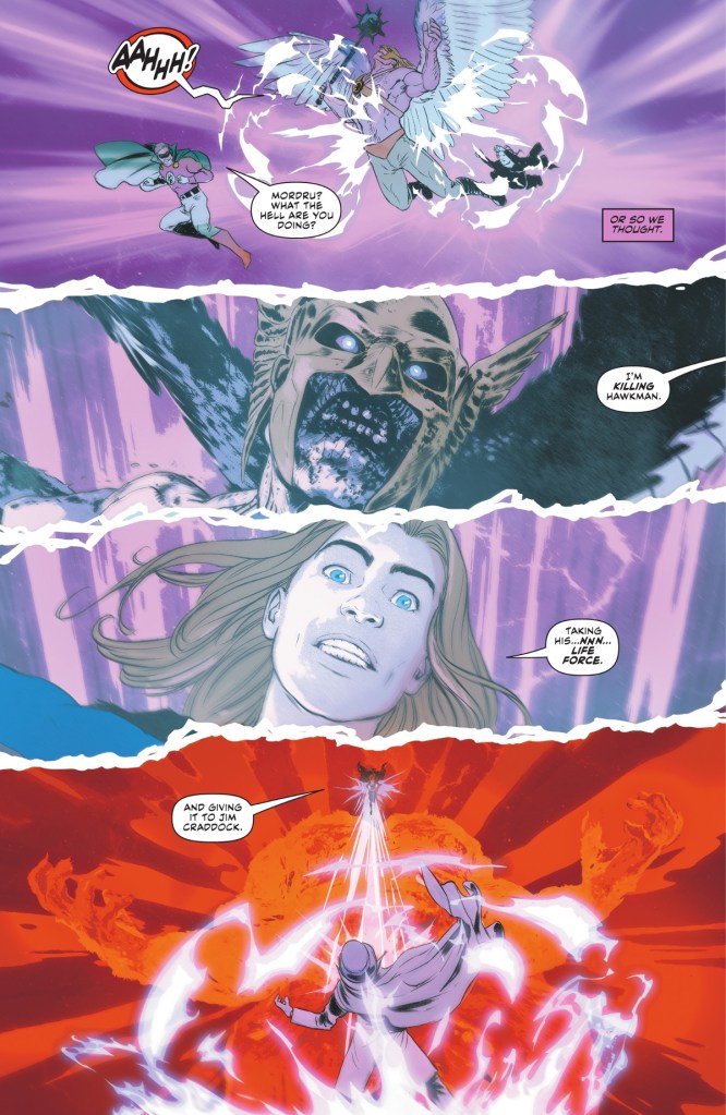 Mordru kills Hawkman in Justice Society of America 10
