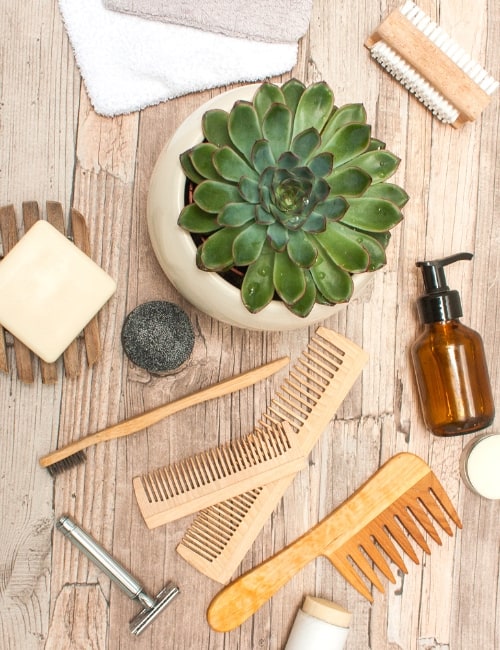 Zero Waste Bathroom Essentials: 15 Sustainable Swaps & Products Image by Sustainable Jungle #zerowastebathroom #zerowastebathroomproducts #plasticfreebathroom #plasticfreebathroomproducts #zerowastebathroomswaps #zerowastebathroomideas #sustainablejungle