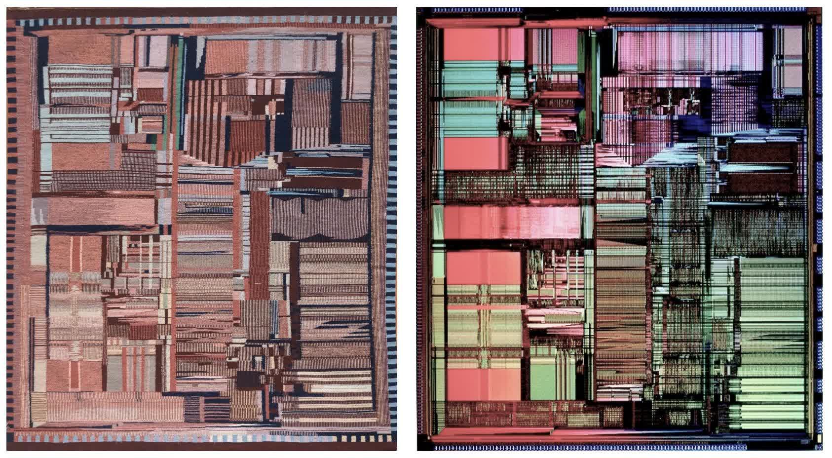 Tech meets tradition: Pentium processor die reimagined in Navajo weaving