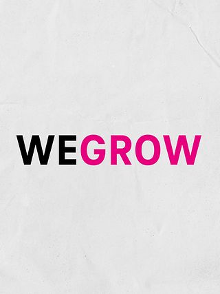 “WeGrow” written on a gray background