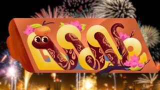 Google lunar New Year Doodle on fireworks background