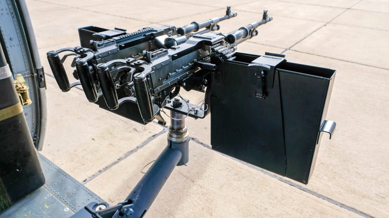 Air Force mounts dual M240 machine guns to HH-60G Pave Hawk