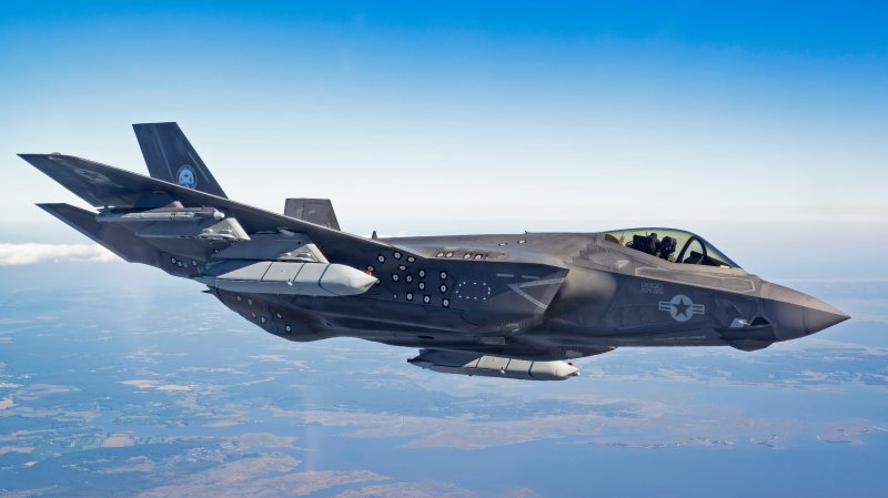 An F-35 Lightning II test pilot conducts flight test Sept. 10 to certify the carrier variant of the fighter aircraft for carrying the AGM-158C Long-Range Anti-Ship Missile (LRASM). As part of ongoing integration efforts, the Pax River F-35 Integrated Test Force (Pax ITF) team flew two days of test flights to evaluate flutter, loads, and flying qualities with two AGM-158 loaded on external stations. LRASM is a defined near-term solution for the Offensive Anti-Surface Warfare (OASuW) air-launch capability gap that will provide flexible, long-range, advanced, anti-surface capability against high-threat maritime targets. The Pax River ITF’s mission is to effectively plan, coordinate, and conduct safe, secure, and efficient flight test for F-35B and C variants, and provide necessary and timely data to support program verification / certification and fleet operational requirements.