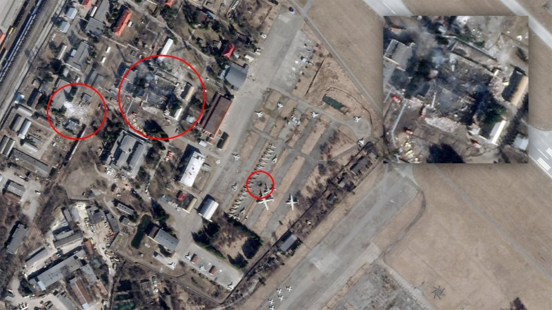 Russian Missile Strike Obliterated Hangar At Ukrainian MiG-29 Depot Satellite Image Shows