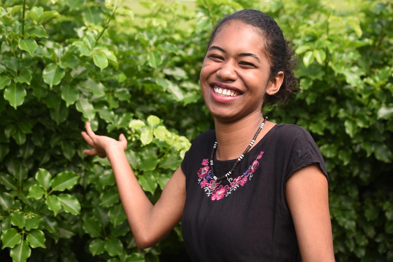 Young girl from the pacific islands