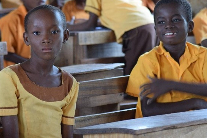 young students at desks