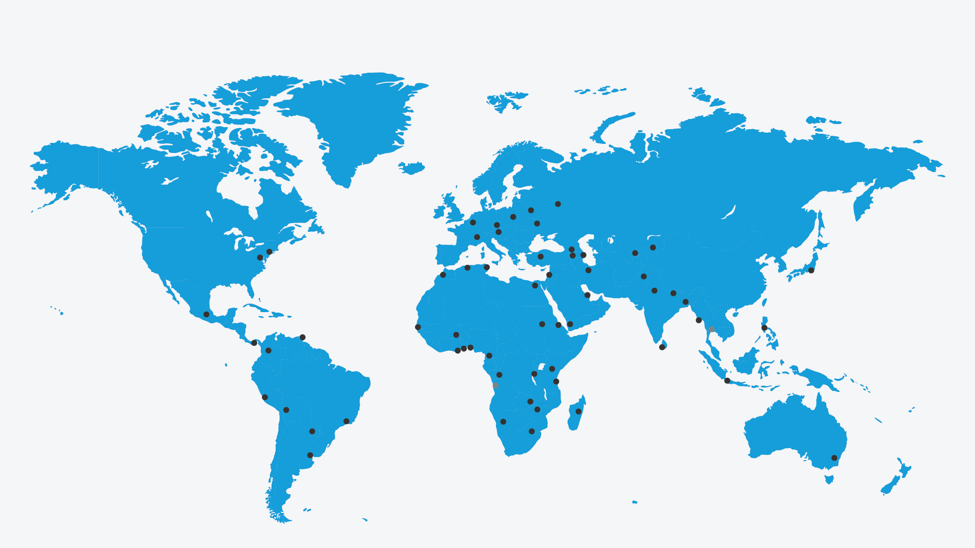 map of the world identifying UNIC locations