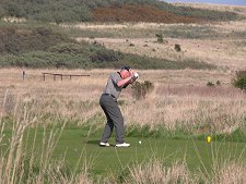 Golfer on Gullane Links