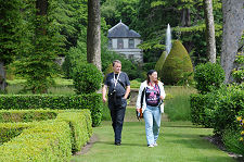 Visitors Enjoying the Garden