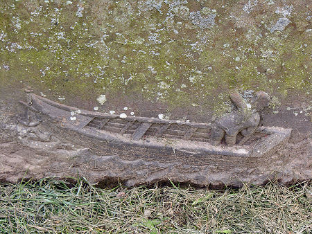 Carving of a Ferryman on the Stone Shown in the Side Column