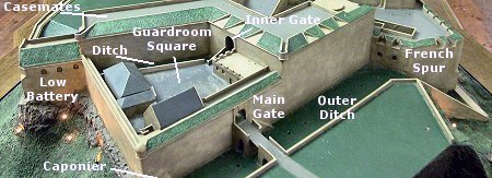 The Outer Defences  Shown on the Castle Model  in the North Gate