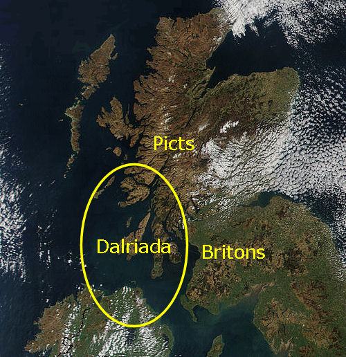 Location and Extent of Dalriada Around 700