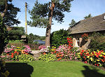 View of the garden at 
				Blackaddie House Hotel