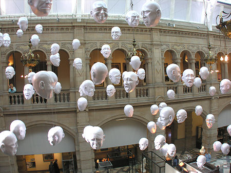 Floating Heads by Sophie Cave, Kelvingrove