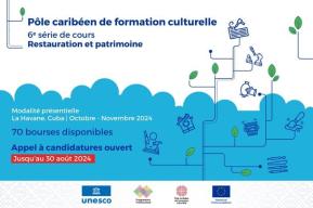 Le programme Transcultura de l'UNESCO accordera 70 bourses à des jeunes des Caraïbes pour des cours de spécialisation culturelle à La Havane