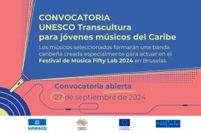 Convocatoria UNESCO Transcultura para jóvenes músicos del Caribe 