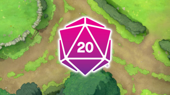 Roll20 logo on a battlemap background