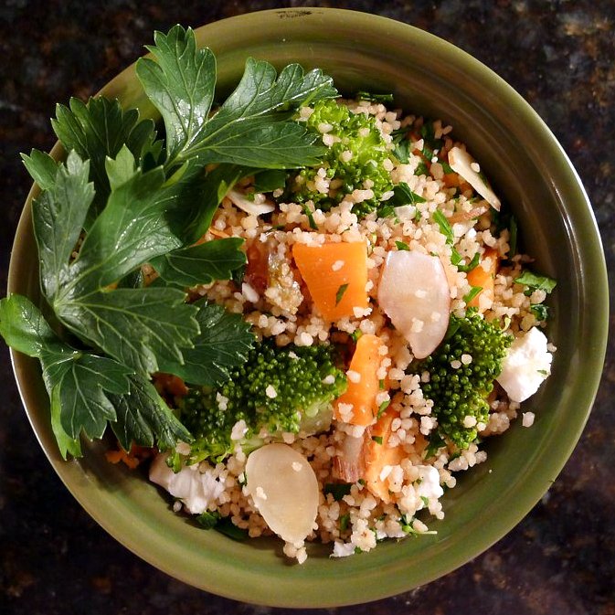 Couscous with Chickpeas and Roasted Vegetables