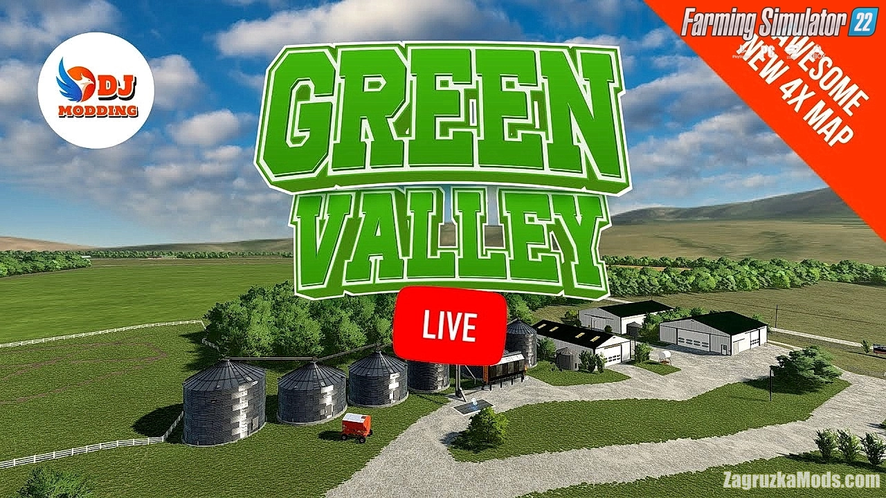 Green Valley Nebraska 4X Map v2.1 for FS22